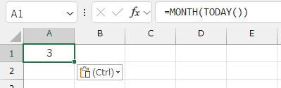 TODAY関数で今日の日付から取得
