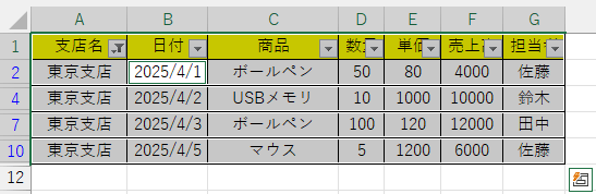 キーボードで Alt + ; （セミコロン）を押す