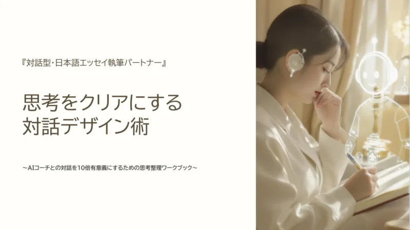 思考をクリアにする対話デザイン術 〜AIコーチとの対話を10倍有意義にするための思考整理ワークブック〜